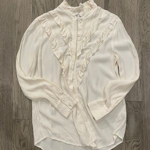 Other stories frilly blouse off white
